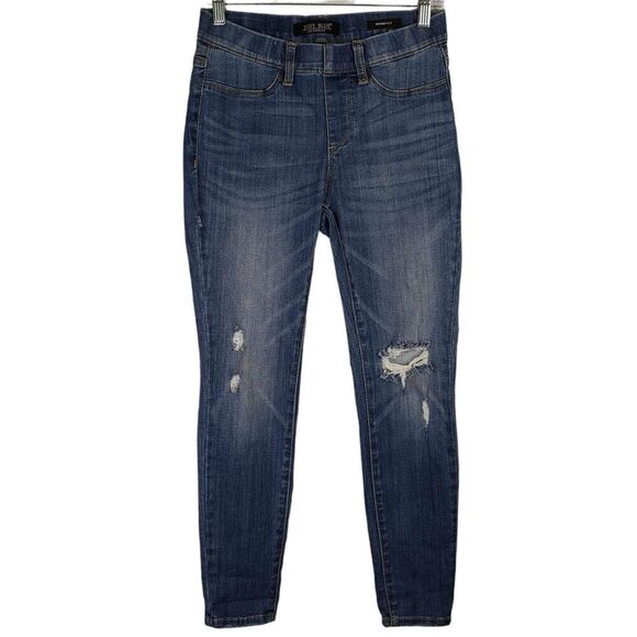 Judy Blue Jeans Women's Size 5/27 Dark Wash Blue Skinny Fit Distressed Stretch - Picture 2 of 11